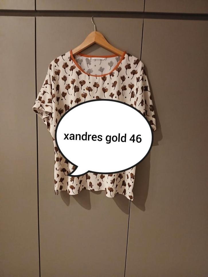 Blouse dorée Xandres 46, Vêtements | Femmes, Blouses & Tuniques, Comme neuf, Taille 46/48 (XL) ou plus grande, Beige, Envoi