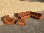 Cognac lederen modulaire zithoek, onberispelijke staat!, Huis en Inrichting, Ophalen of Verzenden, Cassina sede b&b italia togo mah jong ligne roset knoll vitra