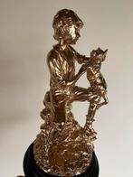 Man met zijn grote vriend ( kat), Antiek en Kunst, Kunst | Beelden en Houtsnijwerken, Ophalen
