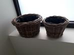 2 pots en osier tressé gris antique (jamais utilisé), Enlèvement ou Envoi, Osier, Neuf