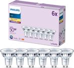 3X6st. Led lampen Philips GU10 4,6W=50W, Neuf, Bi-pin, 30 à 60 watts, Enlèvement