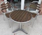 Tafeltje en bijhorende stoelen, Tuin en Terras, Gebruikt, Teakhout, Tuinset, Ophalen