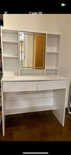 Moderne Witte Make-up Tafel met LED Verlichting en Spiegel, Huis en Inrichting, Ophalen, Gebruikt, 100 tot 150 cm, 50 tot 100 cm