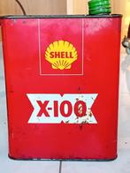 vintage olieblik Shell X100, Verzamelen, Merken en Reclamevoorwerpen, Ophalen of Verzenden, Gebruikt, Verpakking