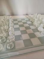Schaakspel in glas, Ophalen of Verzenden, Zo goed als nieuw