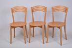 3 houten stoelen modern design, Huis en Inrichting, Ophalen of Verzenden, Hout