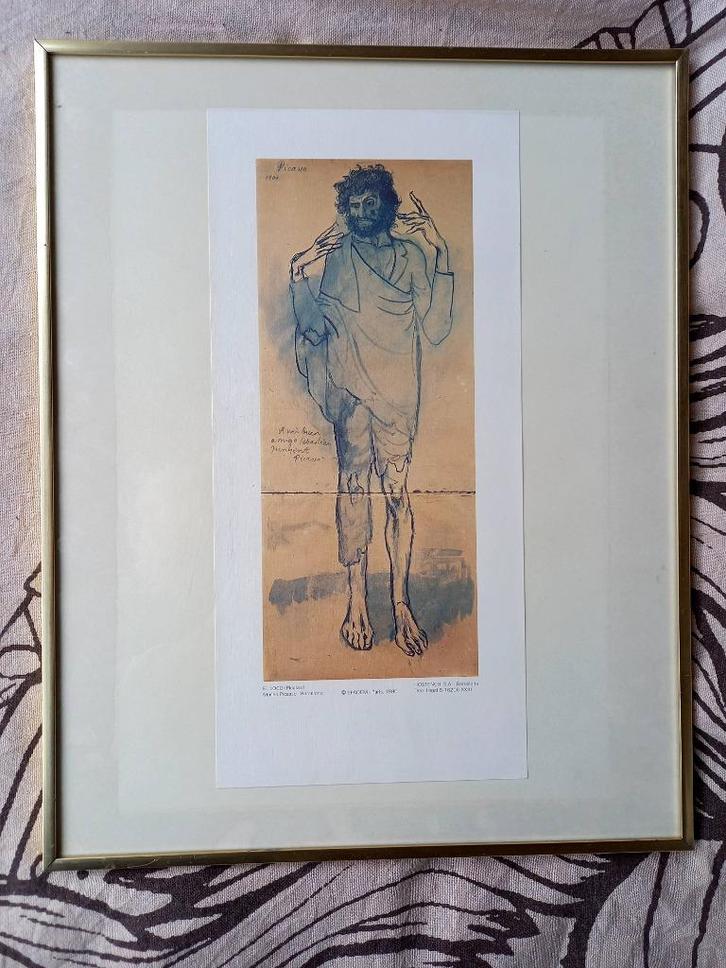 Picasso originele poster 1980 'El loco', Verzamelen, Posters, Zo goed als nieuw, Overige onderwerpen, A1 t/m A3, Rechthoekig Staand