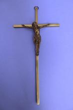Crucifix en laiton - 25 cm - Christ en croix, Envoi