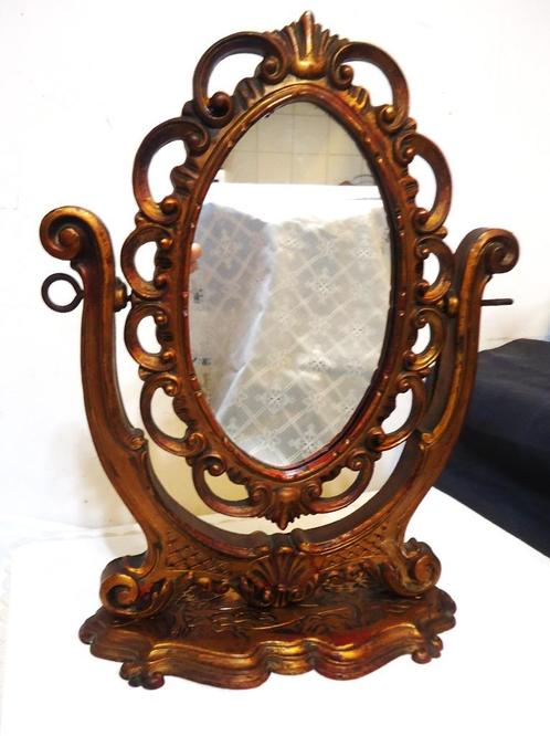 Miroir avec pied Art Nouveau 41 x 31 ✨💎😍🤗🎁👌, Antiquités & Art, Antiquités | Miroirs, Moins de 50 cm, Moins de 100 cm, Ovale