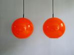 Suspension vintage en opaline orange (4 disponibles), Ophalen of Verzenden