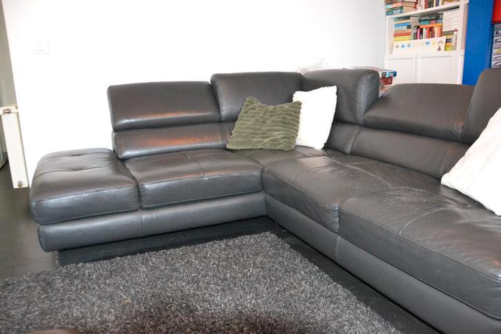 salon, Huis en Inrichting, Zetels | Complete zithoeken, Gebruikt, Leer, Ophalen