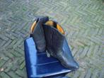 Gratis verzenden luxe zwarte leren vintage cowboylaarzen 37, Kleding | Dames, Schoenen, Hoge laarzen, Verzenden, Zwart, Zo goed als nieuw