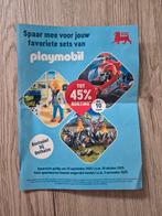 Spaarzegels: Delhaize - Playmobil (5/11), Ophalen of Verzenden, Winkel, Super of Benzinepomp, Zegels, Bonnen of Punten