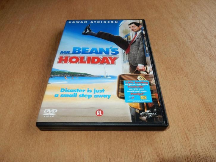 nr.1422 - Dvd: mr bean's holiday - komedie, Cd's en Dvd's, Dvd's | Komedie, Actiekomedie, Alle leeftijden, Ophalen of Verzenden
