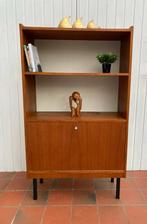 Vintage Scandinavische boekenkast, Huis en Inrichting, Kasten | Boekenkasten, Ophalen, Gebruikt, Metaal