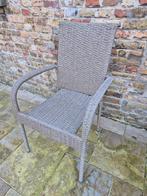 set van 8 stapelbare tuinstoelen aluminium/wicker, Enlèvement, Comme neuf, Aluminium, Empilable