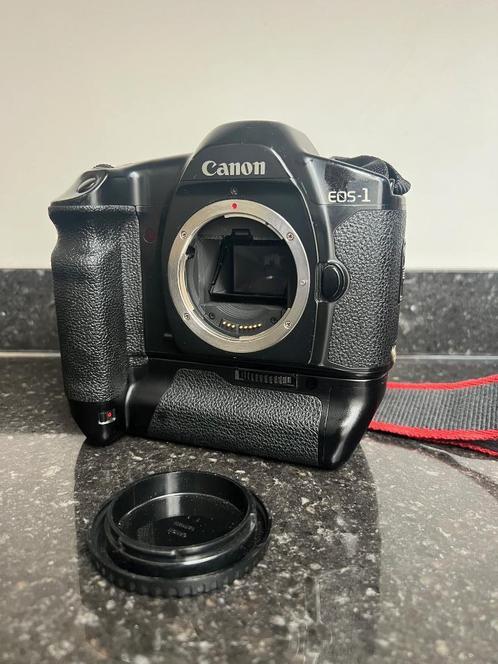 Canon EOS 1 met Power Drive Booster E1, Audio, Tv en Foto, Fotocamera's Analoog, Gebruikt, Spiegelreflex, Canon, Ophalen