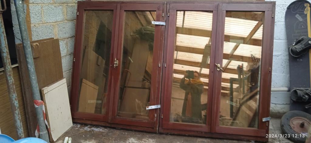 Afzelia ramen dubbel glas, Ophalen