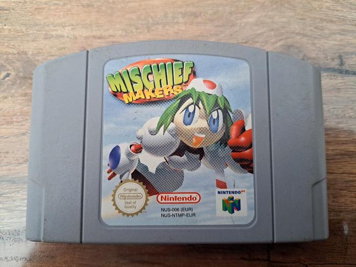 Mischief Makers Nintendo 64 (N64-PAL), Games en Spelcomputers, Games | Nintendo 64, Zo goed als nieuw, Racen en Vliegen, 1 speler