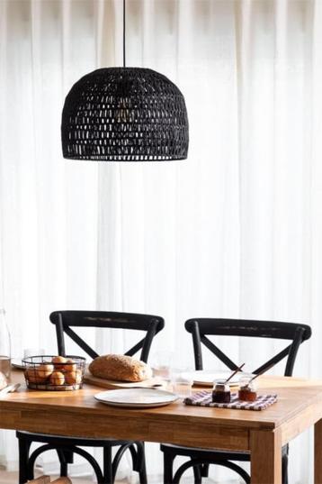 3x Plafonnier/Suspension/Abat-jour en Rotin Mylo Noir beschikbaar voor biedingen