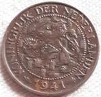 NEDERLAND; 1 CENT 1941 KM 152, Postzegels en Munten, Verzenden, Koningin Wilhelmina, 1 cent, Losse munt