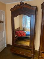 Armoire chêne avec 4 étagères , 1 tiroir, Ophalen, Ancien, Gebruikt, 100 tot 150 cm