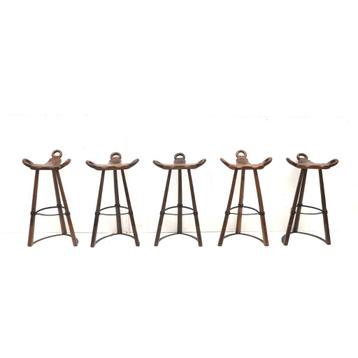 5x Brutalist design kruk barkruk jaren '70 '80 retro beschikbaar voor biedingen