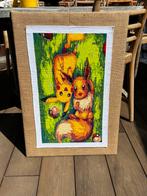 Pikachu en Evee Pokemon XXL geborduurd, Ophalen of Verzenden, Nieuw