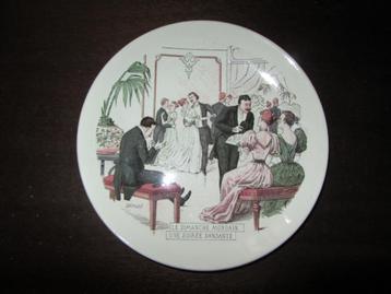 Boch frères: assiette parlante "Le dimanche mondain...", Enlèvement ou Envoi