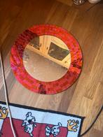 Miroir Ikea modèle Tranby mosaïque rose orange rare 1990, Enlèvement, Comme neuf, Rond