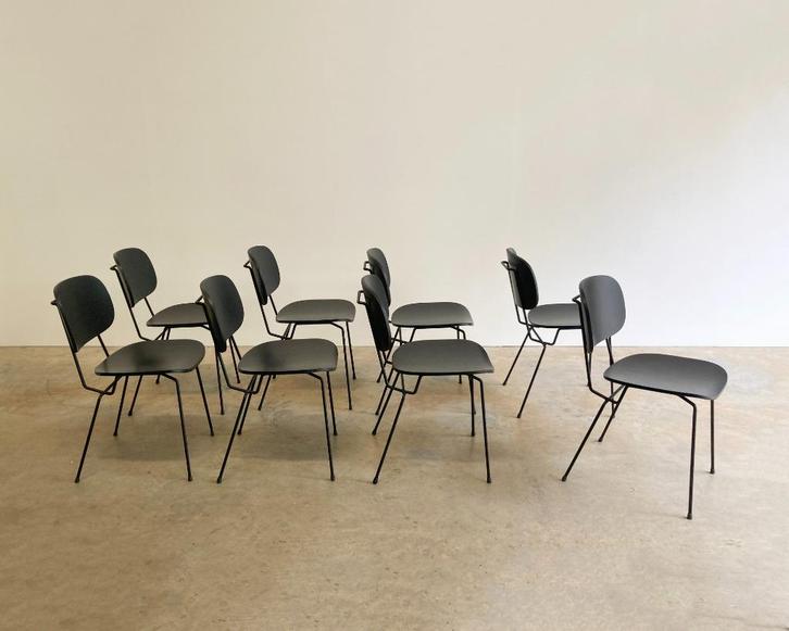 8x Lensvelt D-chair 101 stoelen door Staat..., Antiek en Kunst, Antiek | Meubels | Stoelen en Sofa's, Ophalen