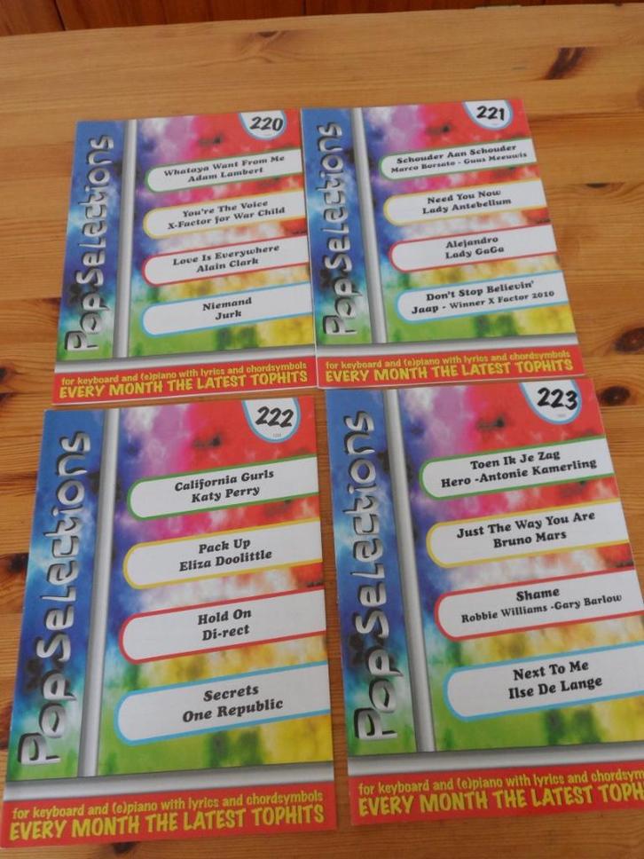 Pop Selections  222 / 224 / 225, Muziek en Instrumenten, Bladmuziek, Nieuw, Artiest of Componist, Populair, Gitaar, Piano, Keyboard