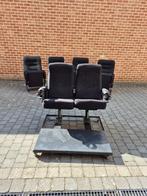 4 bioscoopstoelen en love seats 2-zitter, Ophalen, Gebruikt, Zwart, Stof
