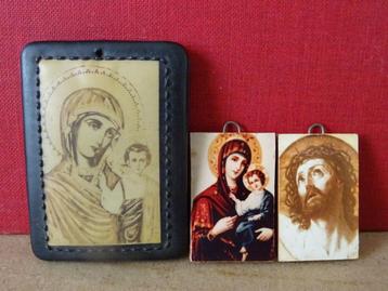 Set miniatuurtjes Heilige Maria de Moeder Gods en Jezus beschikbaar voor biedingen