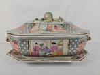 Grote Chinese zeshoekige terrine met perzikkvormig deksel me, Ophalen of Verzenden