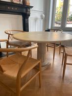 Table en travertin, Comme neuf, 100 à 150 cm, Autres matériaux, Rond