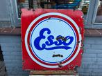 Zeer oud Esso emaille reclamebord, Ophalen, Gebruikt, Reclamebord
