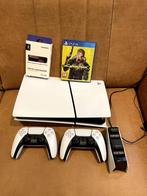 PS5 Met CD Player - 5TB Opslag (!!!) + 2 Controllers + 2 Gam, Ophalen, Zo goed als nieuw, Playstation 5