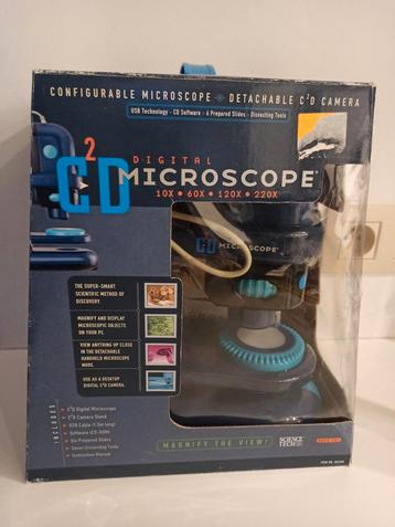 Digitale microscoop met programma, USB-kabel, zes platen