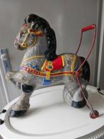 Antique Tin Push Horse Déclaration de couleur originale uniq, Antiquités & Art, Antiquités | Horloges, Enlèvement ou Envoi