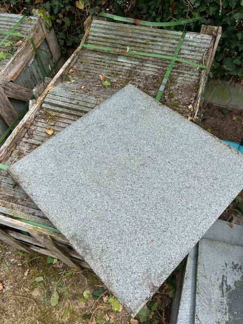 Terrastegels G654 gevlamd & geborsteld 50 stuks (x7) 60x60x2, Tuin en Terras, Terrasdelen en Vlonders, Zo goed als nieuw, Overige materialen