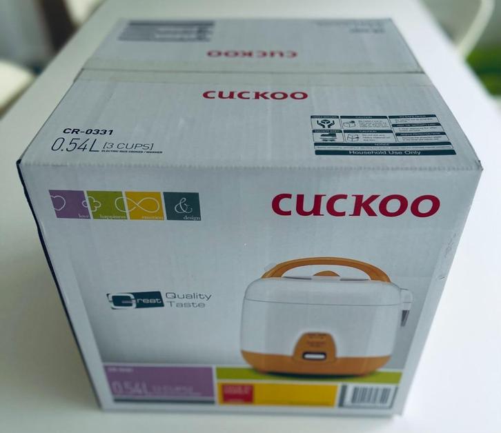 Cuckoo CR-0331 Rijstkoker Wit, Oranje nieuw, Elektronische apparatuur, Rijstkokers, Nieuw, Vaatwasmachinebestendig, Ophalen of Verzenden