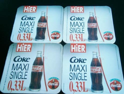 4x Dessous de verre carré pour bière Coca Cola Coca-Cola Cok, Collections, Marques & Objets publicitaires, Comme neuf, Enlèvement ou Envoi