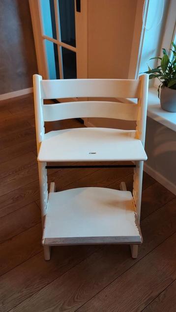 Stokke Triptrap kinderstoel, verstelbaar, kleur wit. beschikbaar voor biedingen