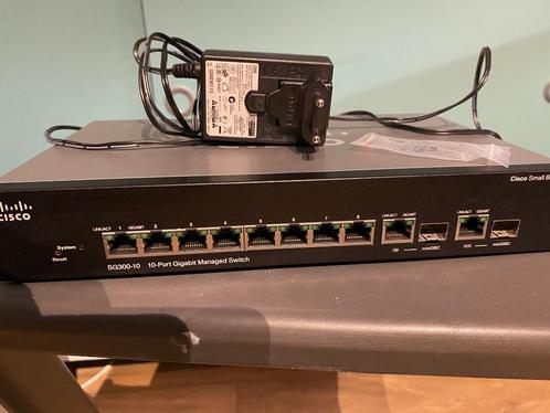 Cisco SG300-10 Layer3 switch, Computers en Software, Netwerk switches, Gebruikt, Ophalen of Verzenden