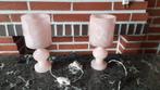 2 x Vintage sixtees Tafellamp volledig in marmer, Ophalen, Zo goed als nieuw, Overige materialen, 50 tot 75 cm