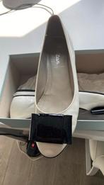 Wit zwarte leren ballerina’s Voltan 37, Ophalen of Verzenden, Zo goed als nieuw, Wit