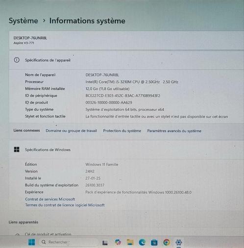 Acer Aspire V3-771, intel i5, SSD 128Gb + HDD 500Gb, RAM 12, Computers en Software, Desktop Pc's, Zo goed als nieuw, HDD, SSD