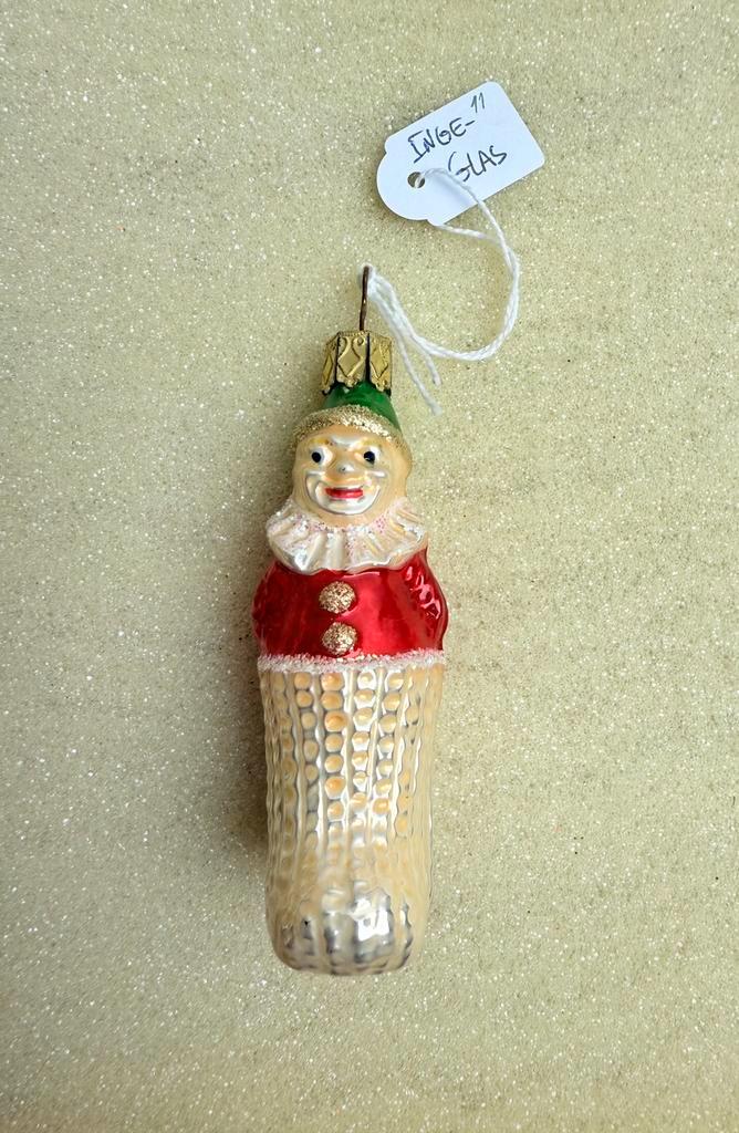 Vintage glazen Kerstballen Inge Glas (D) Kerstman, Diversen, Kerst, Zo goed als nieuw, Ophalen of Verzenden