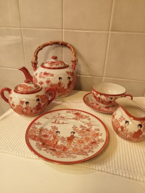 Japans theeservies voor 6 personen, Antiek en Kunst, Antiek | Servies compleet, Ophalen